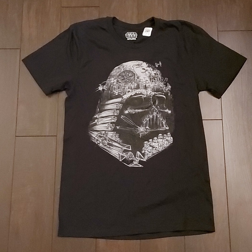 Star Wars Darth Vader Star Ship Collage T-Shirt